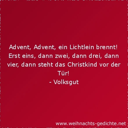 Advent, Advent, ein Lichtlein brennt