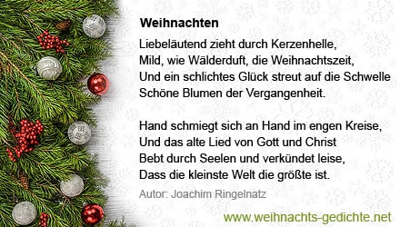 Besinnliche Weihnachtsgedichte