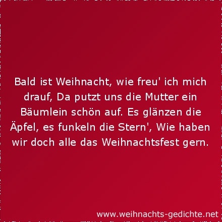 Bald ist Weihnacht